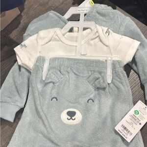 Carter's Blue and White Bear Matching Set